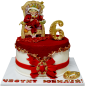 👑 Anniversary cake "Queen for the anniversary" - F-1191