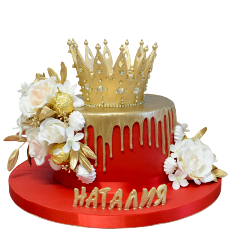 👑🎂 Юбилейна торта „Златна корона“ – Ф-1025