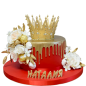 👑🎂 Юбилейна торта „Златна корона“ – Ф-1025