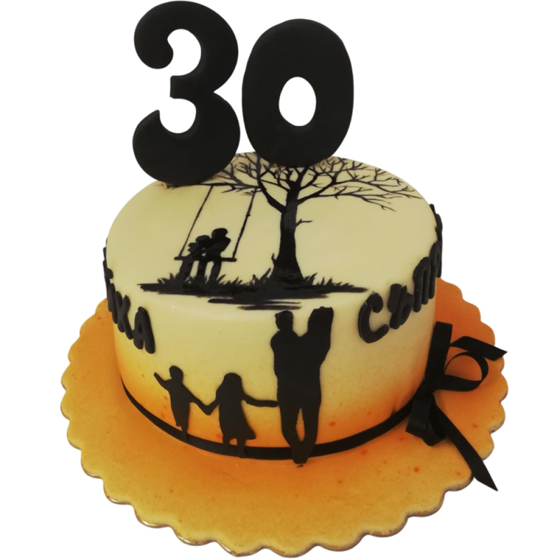 🎂 Юбилейна торта „Семейна история 30“ Ф-878 🎂 Юбилейна торта „Семейна история 30“ Ф-878