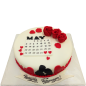 ❤️ Romantic cake "Happy Anniversary - The Calendar of Love" - F-548 ❤️ Romantic cake "Happy Anniversary - The Calendar of Love" - F-548
