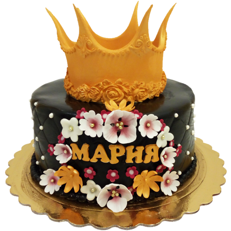 👑 Golden Crown Cake – F-495