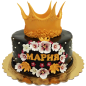 👑 Golden Crown Cake – F-495
