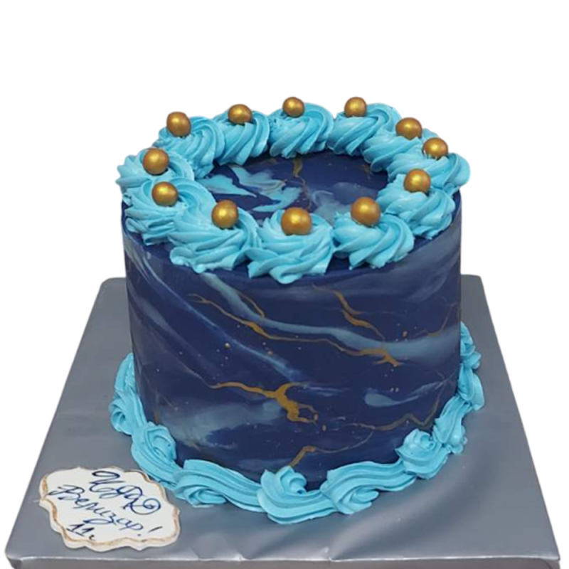 🎂 Modern Cake "Blue Marble" - F-2015