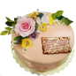 🌸🎂 Празнична торта „Нежна благодарност с цветя“ – Ф-655 🌸🎂 Празнична торта „Нежна благодарност с цветя“ – Ф-655