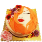💄🌸 Арт торта „Женска нежност с цветя“ – Ф-524 💄🌸 Арт торта „Женска нежност с цветя“ – Ф-524