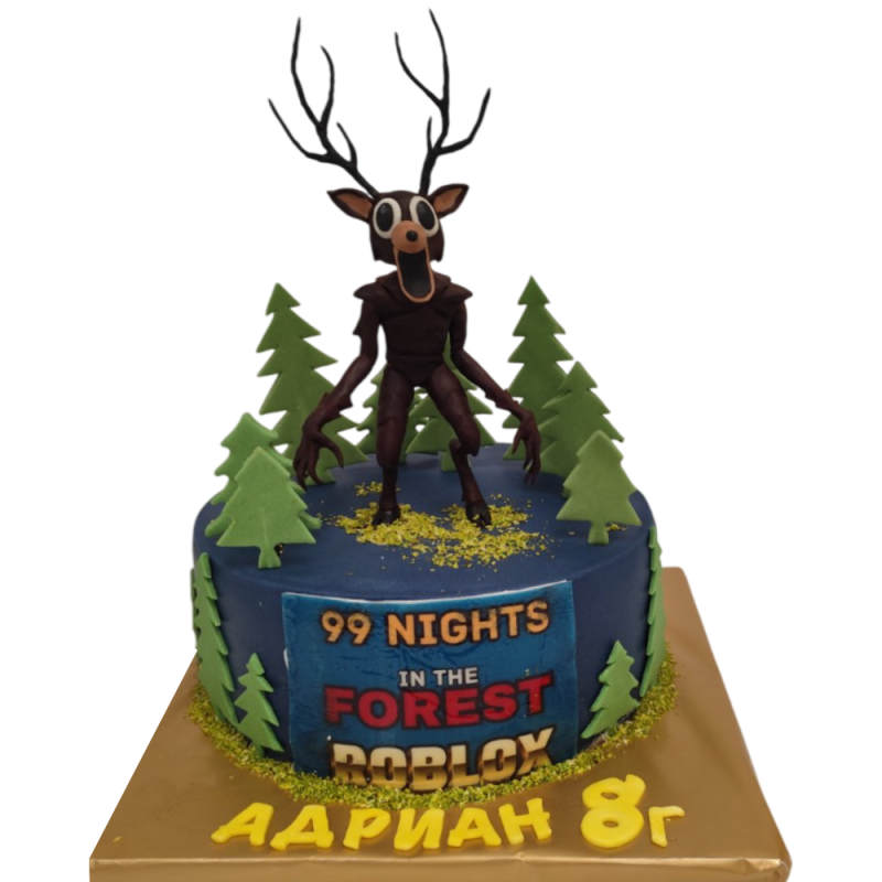 🎮🌲 Children's cake "99 Nights in the Forest" - F-2239