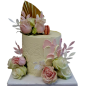 🌸🎂 Luxury cake with natural flowers "Pastel Elegance" - F-1984