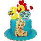💙💥 Pop Art торта „WOW! 3?“ – Ф-734 💙💥 Pop Art торта „WOW! 3?“ – Ф-734