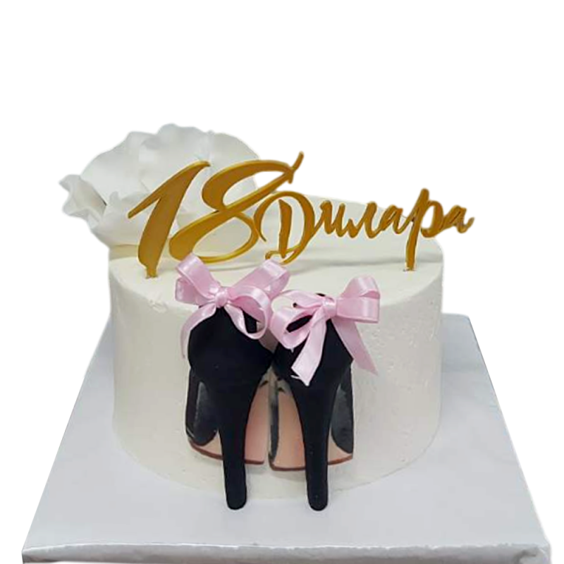 🎂👠 Дамска торта „Pink Heels Elegance“ – Ф-1922 🎂👠 Дамска торта „Pink Heels Elegance“ – Ф-1922