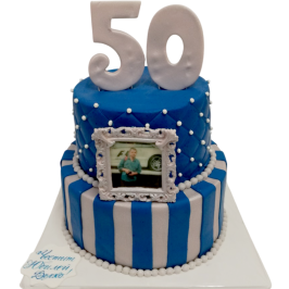 Юбилейна торта със снимка 50 години – Ф506