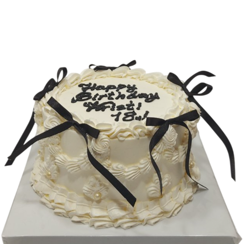 🎀🤍 Юбилейна торта „Black & White 18“ – Ф-1833