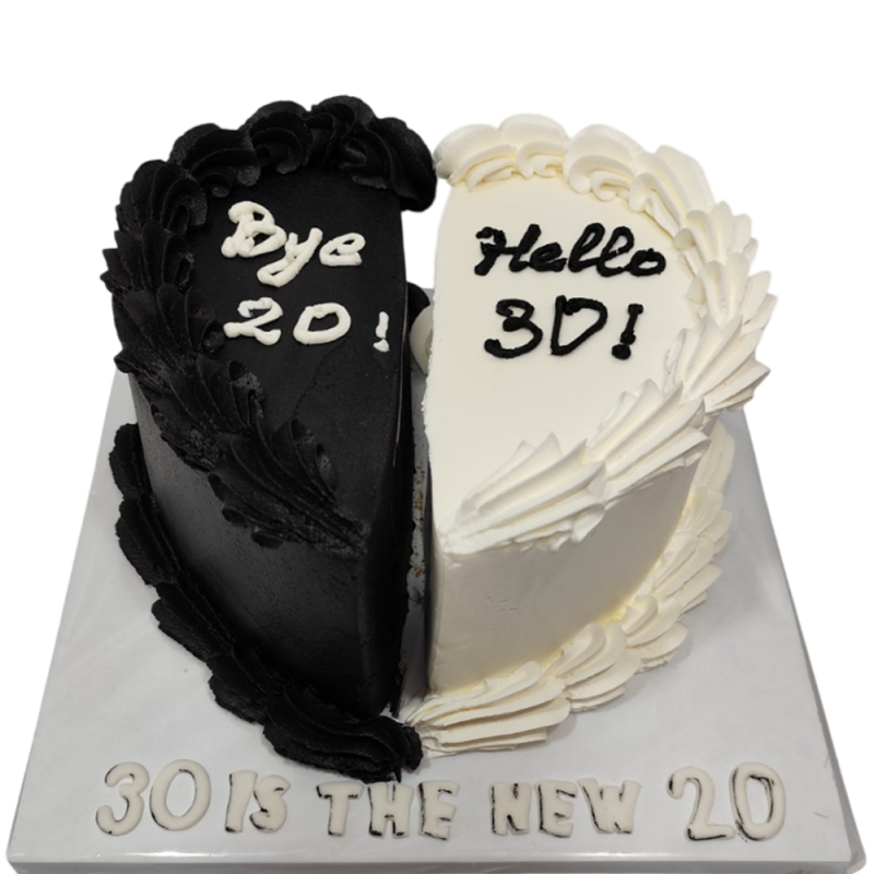 ππ€π€ Birthday cake "Bye 20 / Hello 30" - F-1822 ππ€π€ Birthday cake "Bye 20 / Hello 30" - F-1822