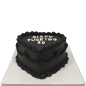 ππ€ Birthday cake heart in black with inscription β F-1828 ππ€ Birthday cake heart in black with inscription β F-1828