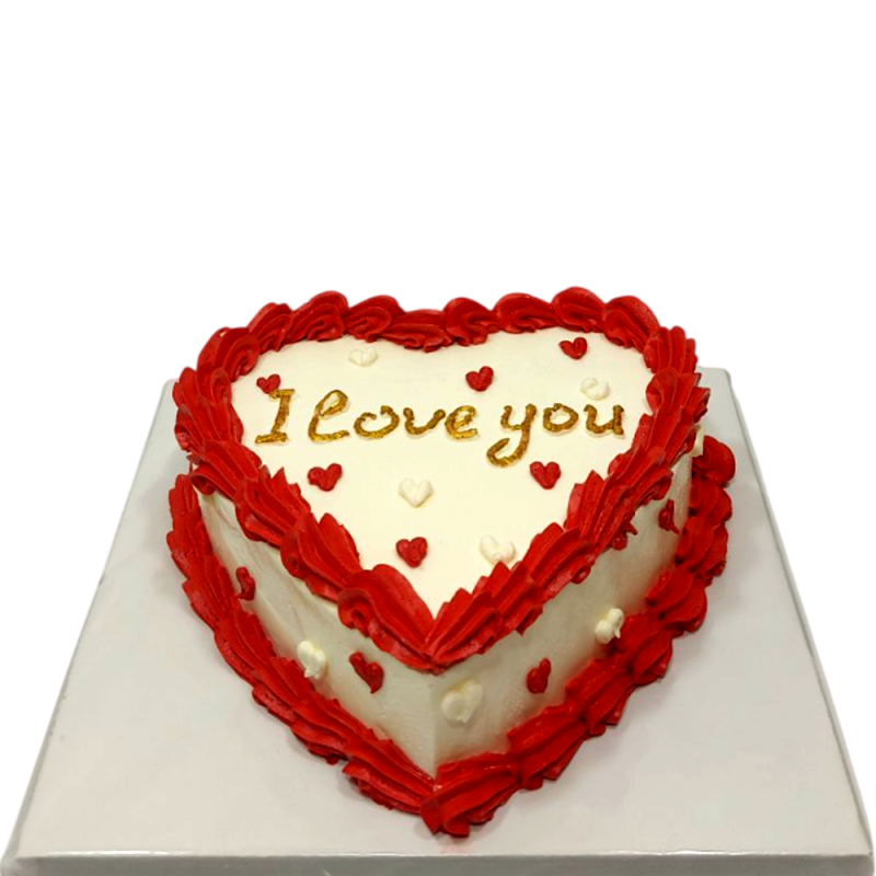 ❤️🎂 Romantic Heart Cake “I Love You” – F-1832