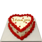 ❤️🎂 Romantic Heart Cake “I Love You” – F-1832