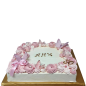 🎂🦋 Нежна торта с пеперуди и розов крем – Ф-1531 🎂🦋 Нежна торта с пеперуди и розов крем – Ф-1531