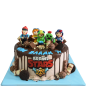 Brawl Stars Cake with Character Figurines F-1094 Brawl Stars Cake with Character Figurines F-1094
