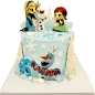 ❄️⛄ Торта „Frozen – Малките Елза, Анна и Олаф“ | Ф-2228