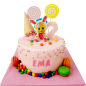 Cry Babies baby cake with number and sweet decorations F-891 Cry Babies baby cake with number and sweet decorations F-891