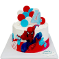 🕷️🎈 Children's cake "Spider" with 2D print - F-1941 🕷️🎈 Children's cake "Spider" with 2D print - F-1941