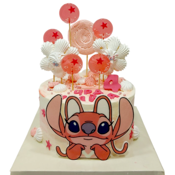 🎂 Children's Cake Stitch in Pink – F-2184 🌸⭐