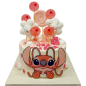 🎂 Детска торта Стич в розово – Ф-2184 🌸⭐