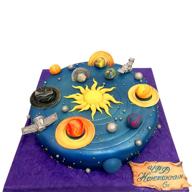 🌌 Children's Solar System Cake – F-487