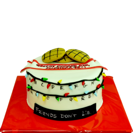 Stranger Things cake with alphabet and colored lights, model Ф1250 from Sladkarnitsa Roza