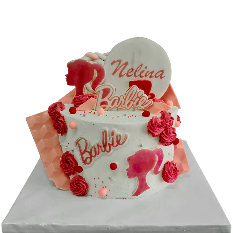 🎀🌸 Детска торта Barbie с персонализирано име – Ф1491 🎀🌸 Детска торта Barbie с персонализирано име – Ф1491