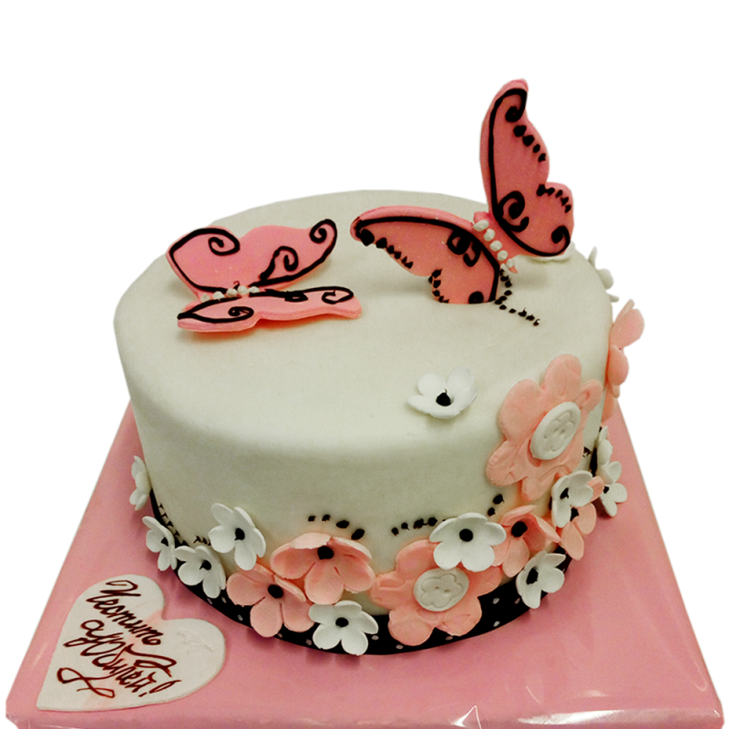 🦋🌸 Gentle Butterflies Cake – F502 🦋🌸 Gentle Butterflies Cake – F502