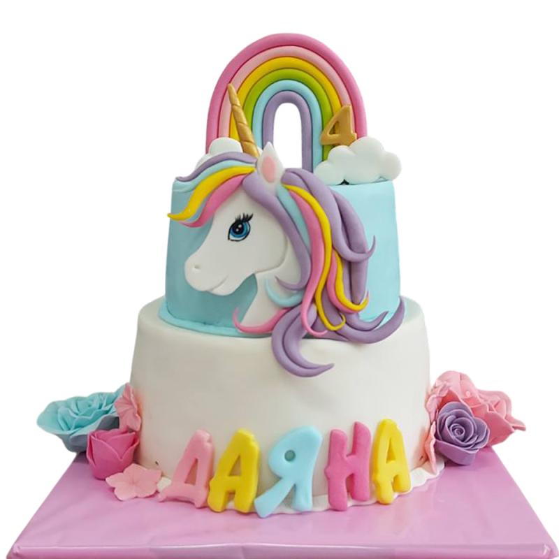 Cake "Unicorn and Rainbow" F-1463 Cake "Unicorn and Rainbow" F-1463
