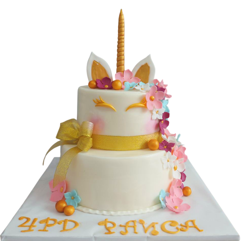 Cake "Unicorn with a Golden Ribbon" F-1465