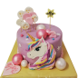 Cake "Unicorn with balloons and pearl balls" F-916 Cake "Unicorn with balloons and pearl balls" F-916