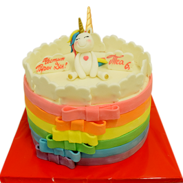Cake "Unicorn on a Rainbow" F-406
