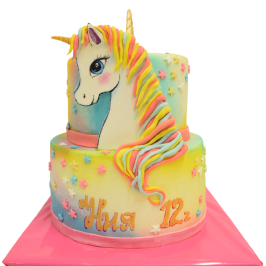 Cake "Pastel Unicorn" F-388