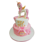 Cake "Unicorn in Pink and Gold" F-1214 Cake "Unicorn in Pink and Gold" F-1214