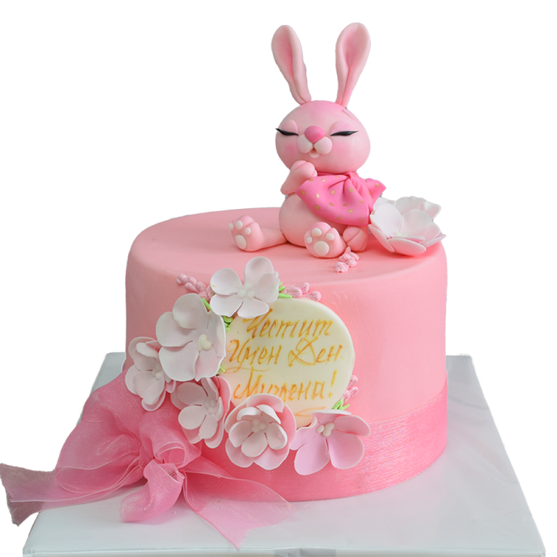🎀 Cake "Pink Bunny" - F-1129 🎀 Cake "Pink Bunny" - F-1129