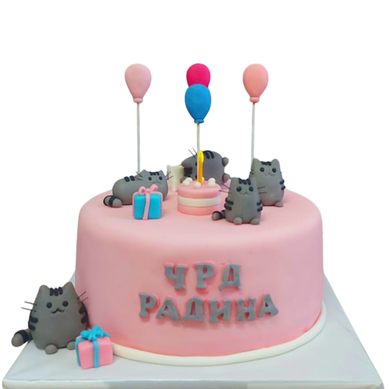 Cake "Pusheen Kittens" F-1421 Cake "Pusheen Kittens" F-1421