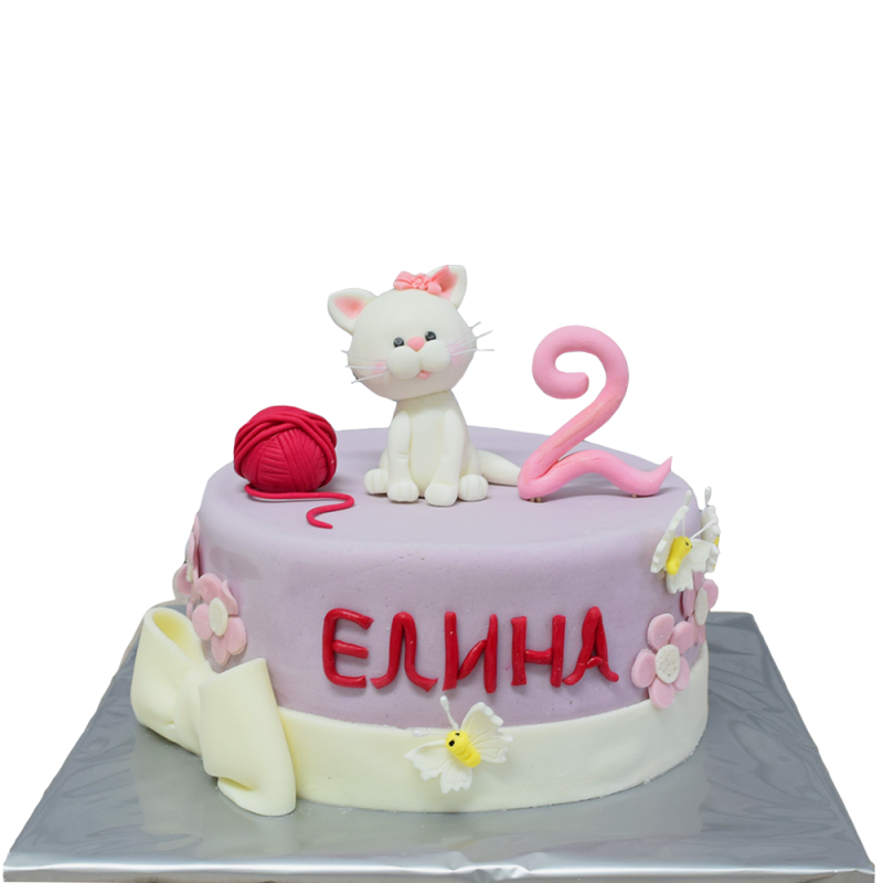Cake "Kitten with a ball" F-1072 Cake "Kitten with a ball" F-1072