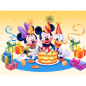 Mickey Mouse and friends at a party – children's photo wallpaper № 017-068 Mickey Mouse and friends at a party – children's photo wallpaper № 017-068