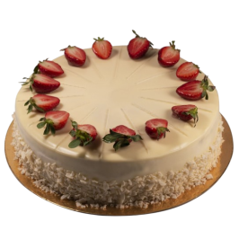 Bella Cake – Elegant white cake with strawberries and sour cream