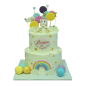 Cake "Unicorn with balloons and rainbow" F-1276