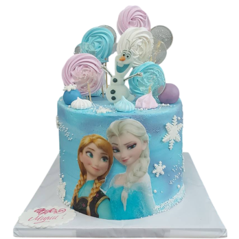 Children's Frozen cake with Elsa, Anna and Olaf - model F1762.