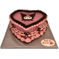 🎂🖤💜 Cake "Kuromi" - heart with rosettes and 2D decoration Ф-2189
