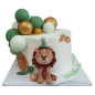 🦁🎈 Children's cake "Lion Safari" - F-1744