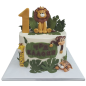 🦁🌿 Children's cake "Safari - 1 year old" F-2032 🦁🌿 Children's cake "Safari - 1 year old" F-2032