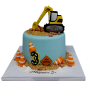 🚧👷♂️🎂 Title: Children's cake "Excavator CAT" - F-1925 🚧👷♂️🎂 Title: Children's cake "Excavator CAT" - F-1925