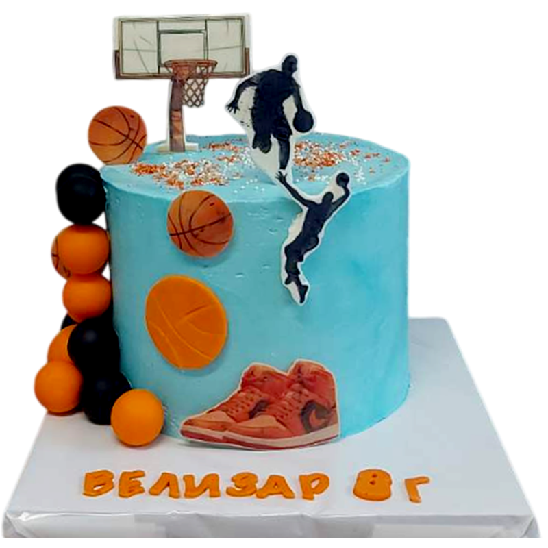 🏀🎂 Children's cake "Basketball Champion" F-2028 🏀🎂 Children's cake "Basketball Champion" F-2028