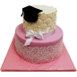 🎓🎀 Торта „Дипломиране в розово“ Ф-568